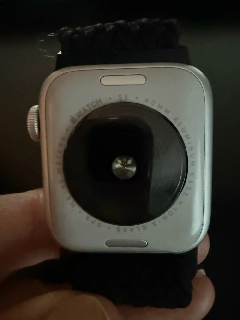 Apple Watch with Black Case and Black Braided Band